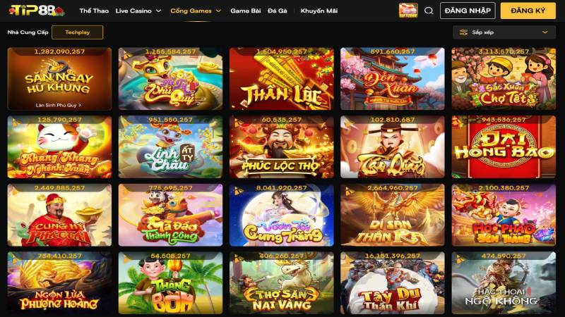 Sảnh hỗ hũ đổi thưởng TIP88