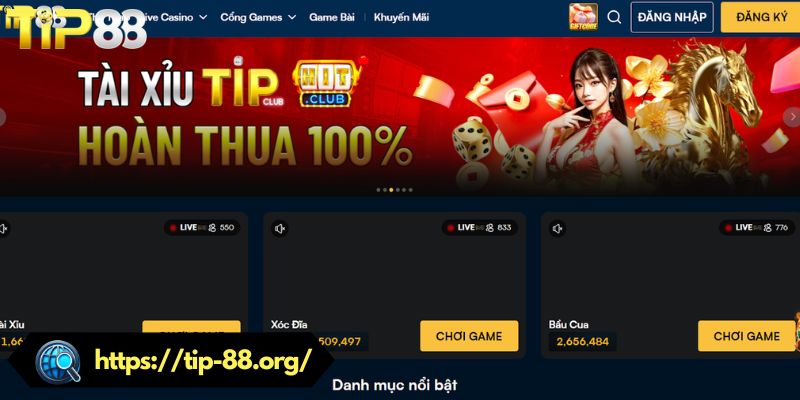Cập nhật link vào TIP88 mới nhất 2026