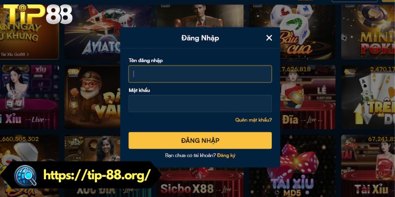 Hướng dẫn đăng nhập TIP88 nhanh chóng