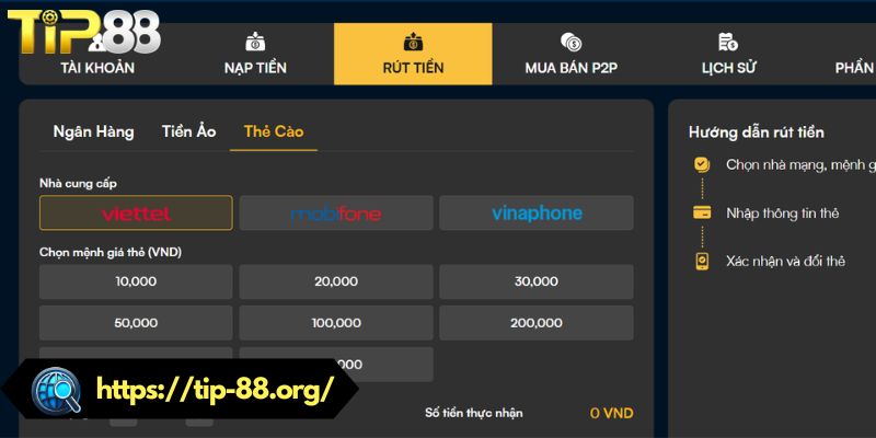 Nguyên nhân và cách xử lý khi không rút được tiền trên TIP88